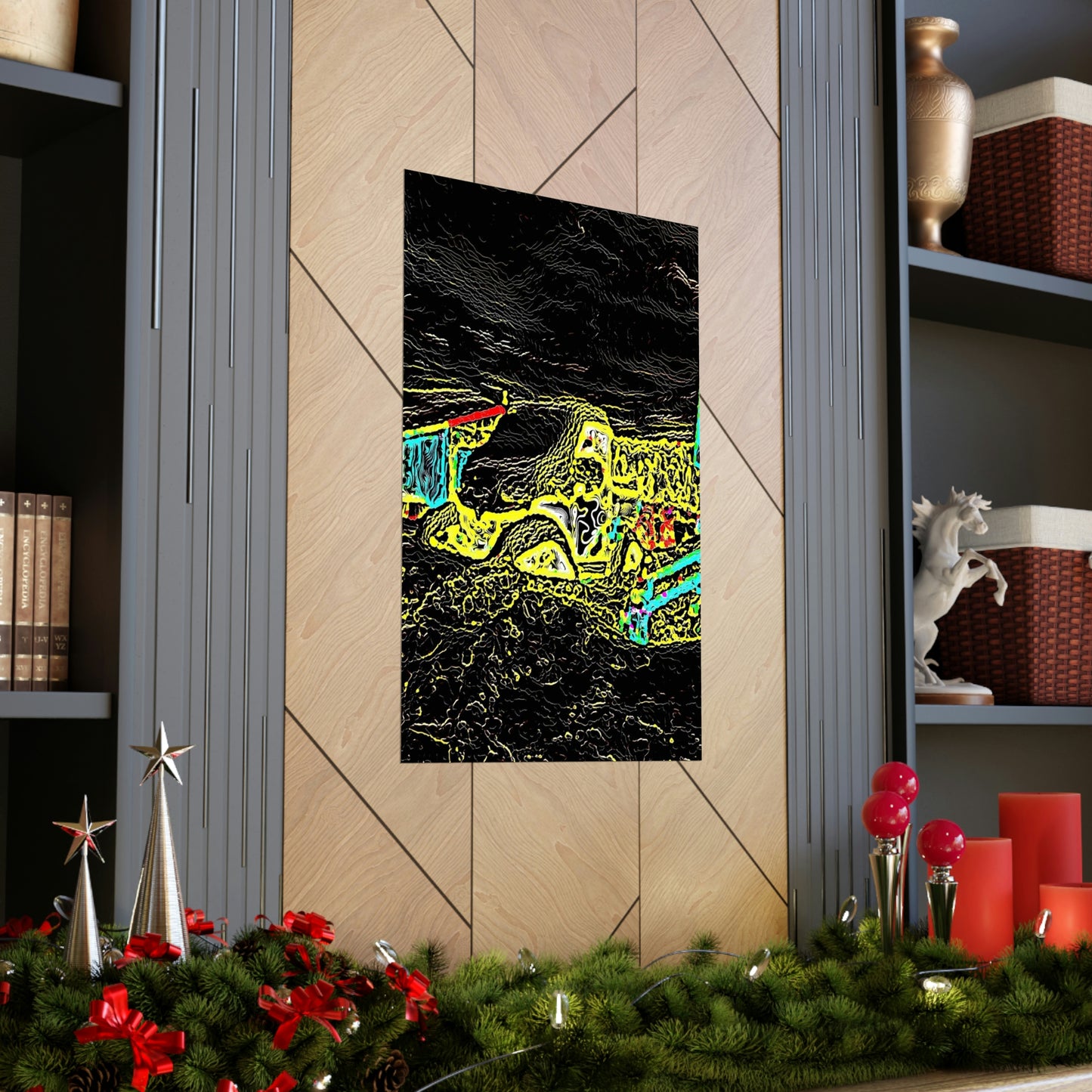 Premium Matte Vertical Posters ... "Snow Vehicle In Snow Storm At-Rest" ... Circa 12Mar23 ... Central Idaho ... 18-Hours Rendering Time: Original Works ...