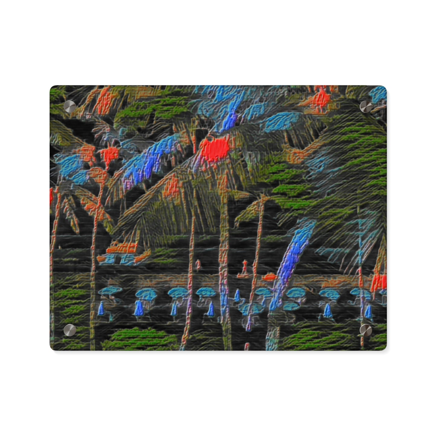 Acrylic Wall Art Panels ... "The Royal Hawai'ian: Waikiki Beach_Beach" ... Honolulu, HI ... Ocotber 2014 (Halloween) ... Original Works ...