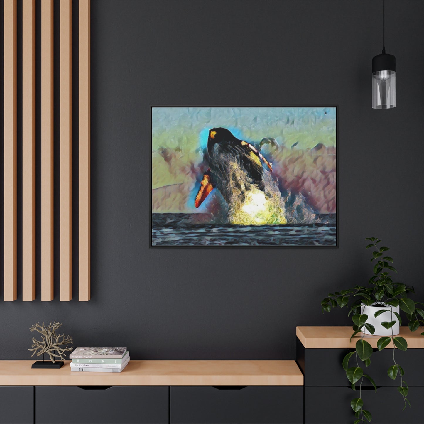 Gallery Canvas Wraps, Horizontal Frame ... An Extraordinary Humpback Breach ... 'With Explosive Energy' ... Family Archives (KPH) ... Circa: 21st Century. Maui, HI ... Original Works ...