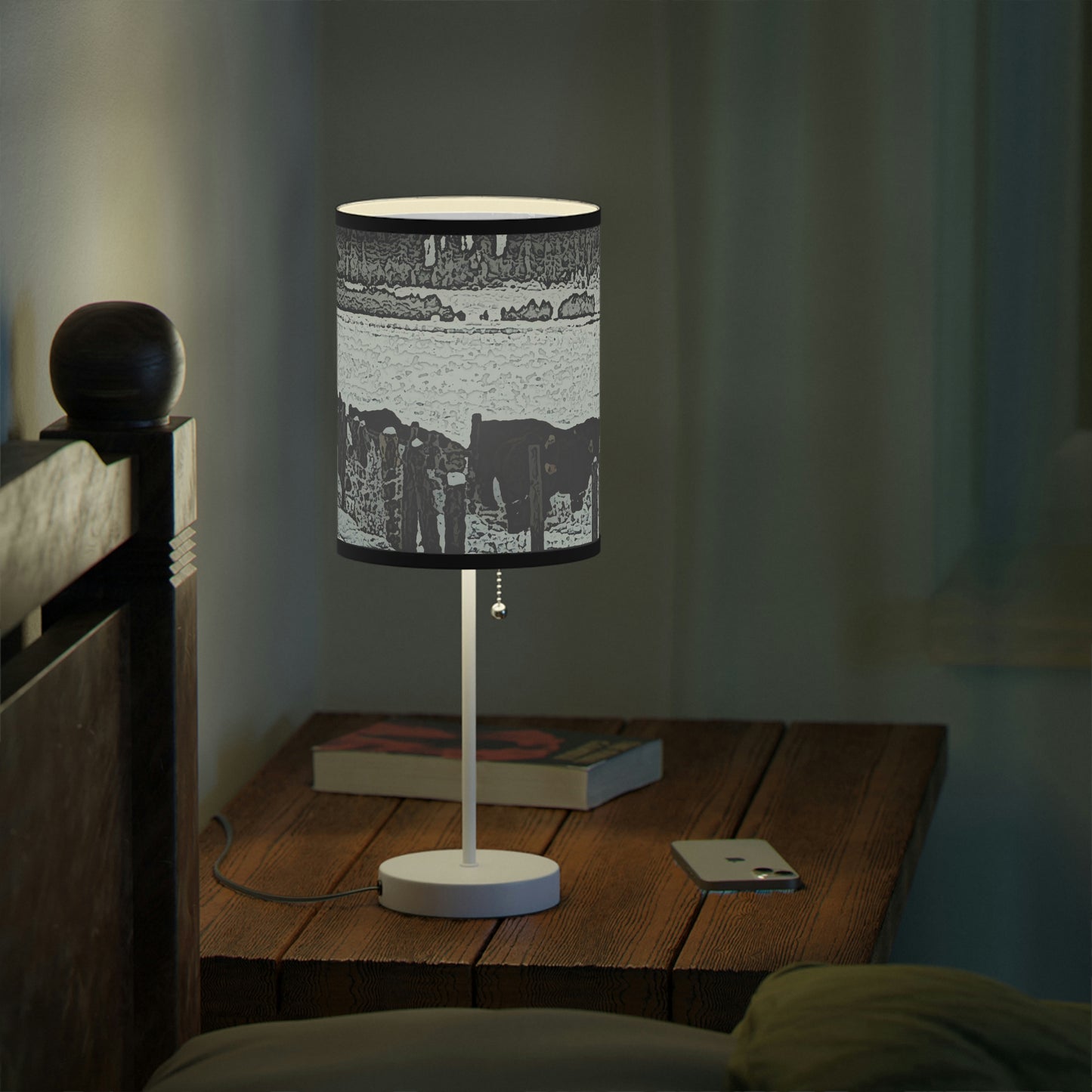 Lamp on a Stand, US|CA plug ... A Quiet Morning ... "Along The Red River & Nature Preserve Plateau" ... Jan23 ... Original Works ...