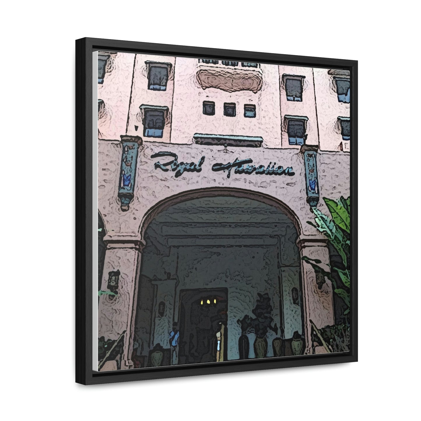 Gallery Canvas Wraps, Square Frame ...  "La Grande Entree" At: 'The Pink Palace' ... The Royal Hawai'ian ... Honolulu, HI ... '27Oct2014' ... Original Works ...