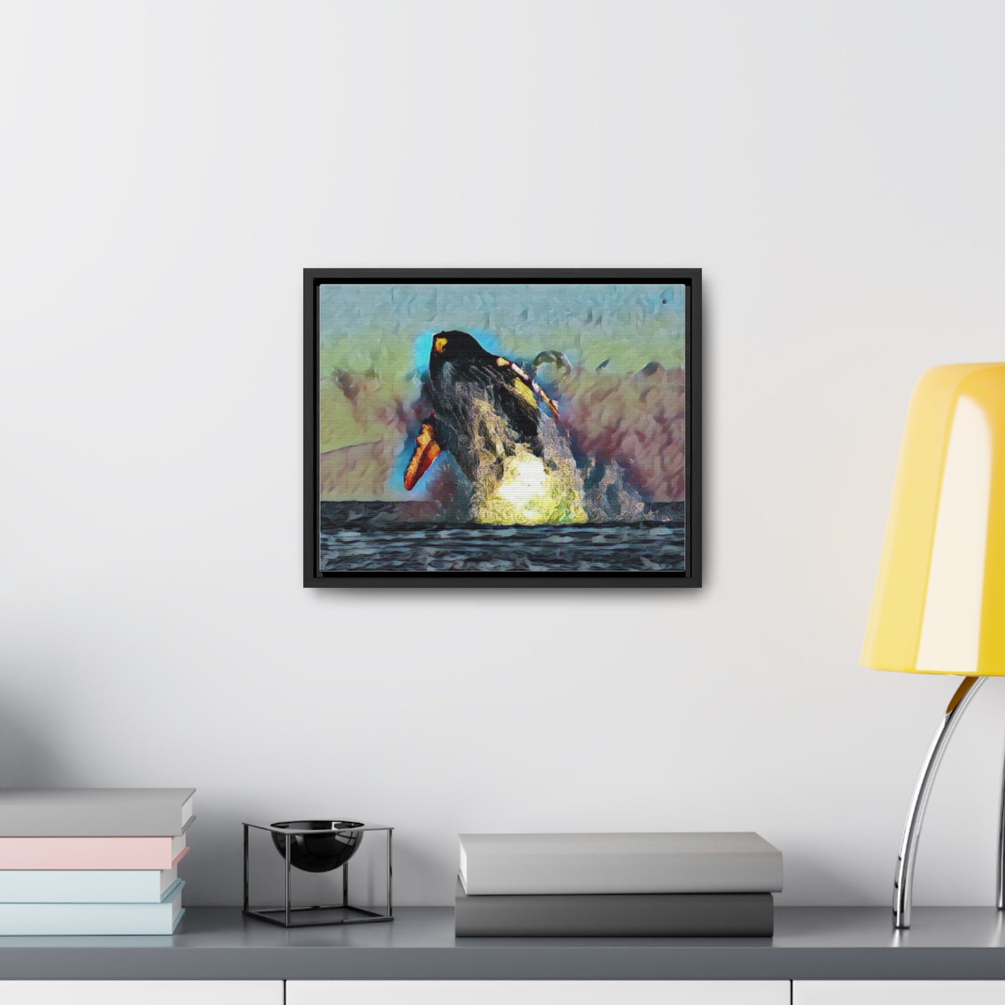 Gallery Canvas Wraps, Horizontal Frame ... An Extraordinary Humpback Breach ... 'With Explosive Energy' ... Family Archives (KPH) ... Circa: 21st Century. Maui, HI ... Original Works ...