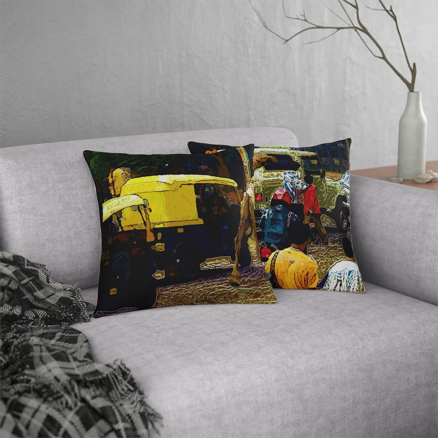 Waterproof Pillows ... "Truckin'-Up-To-Buffalo ... 'Oops - Wrong Country' ... Truckin'-Up-To-New Delll -'E' ... " ... (Delhi, India) ... 5July2007. Original Works ...
