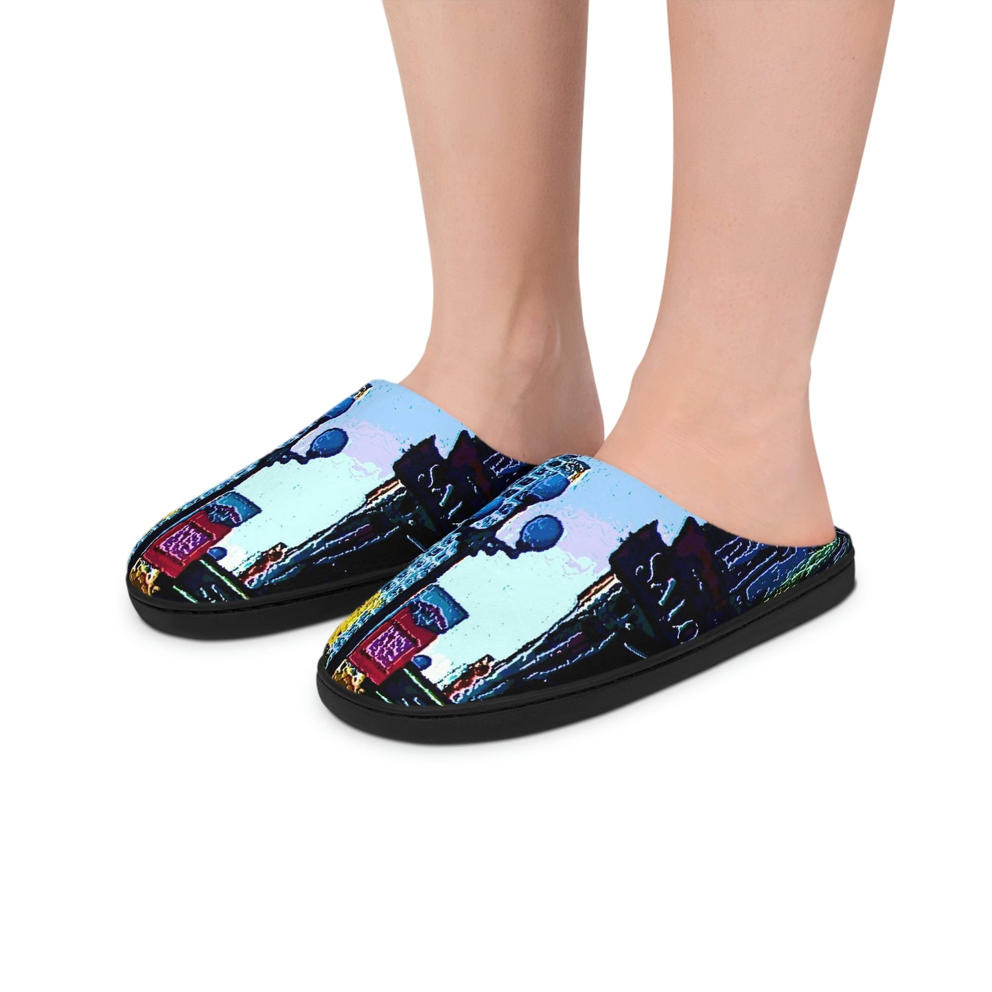 Men's Indoor Slippers ...  Pioneer Square & Smith Tower ... 'That World Famous View' ... Colleague Supplied Photo ... Original Works ...