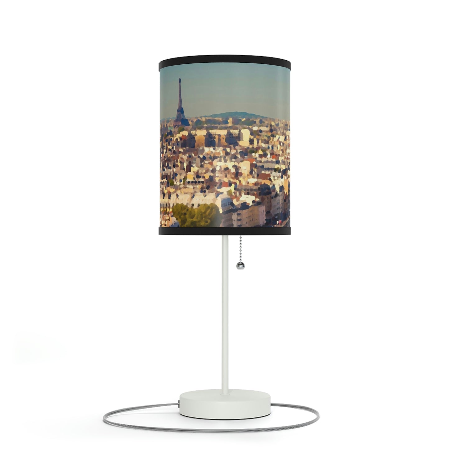 Lamp on a Stand, US|CA plug ... Au Paris ... "Along The River Seine" ... Barbara Joan Bonnell-Holt: 1972 ... Original Works ...