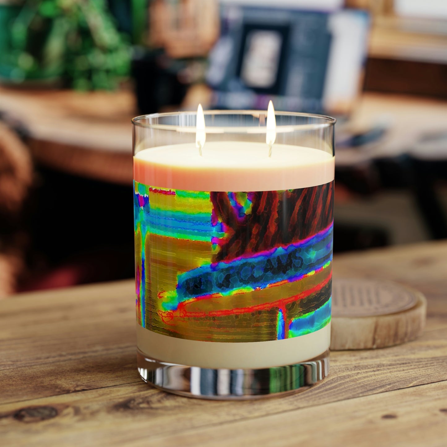 Scented Candle - Full Glass, 11oz ...  In-A-Hurry & Stressed? ... Remember: Keep "Clam" ... Clam_Happy ...  'Ivars: Seattle Waterfront' ... Personal Archives ... Original Works ...
