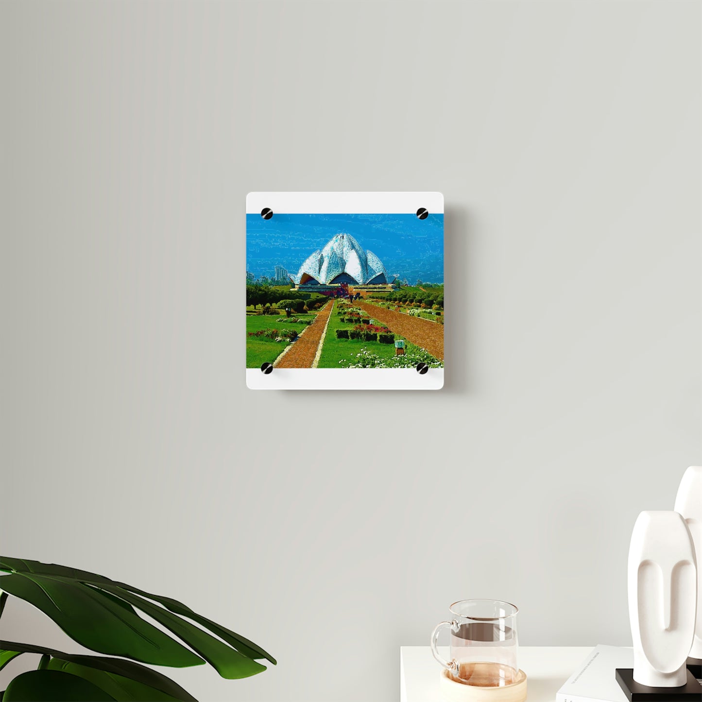 Acrylic Wall Art Panels ... 'Bahai'i House-Of-Worship' ... "Lotus Temple: Delhi, India, 2008" ... Original Works ...