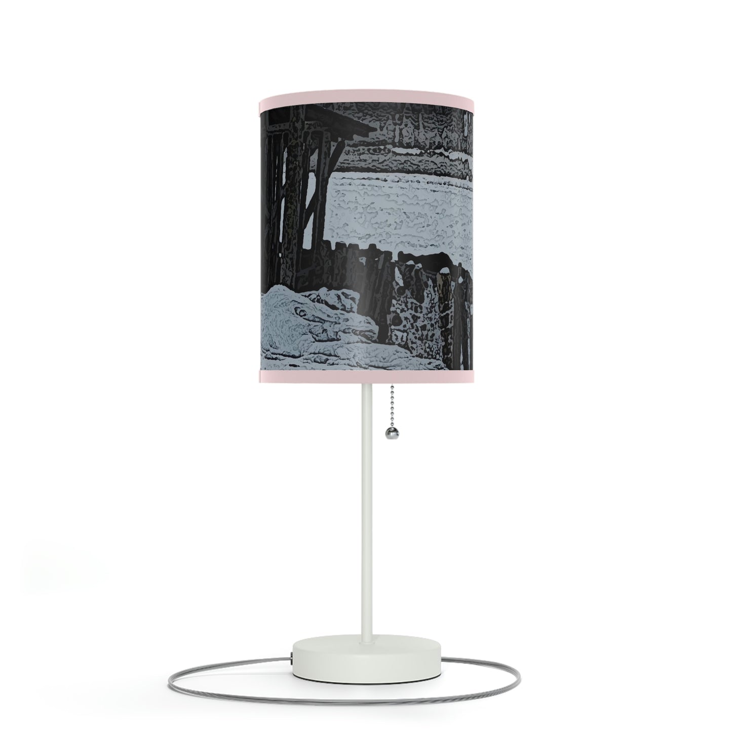 Lamp on a Stand, US|CA plug ... A Quiet Morning ... "Along The Red River & Nature Preserve Plateau" ... Jan23 ... Original Works ...