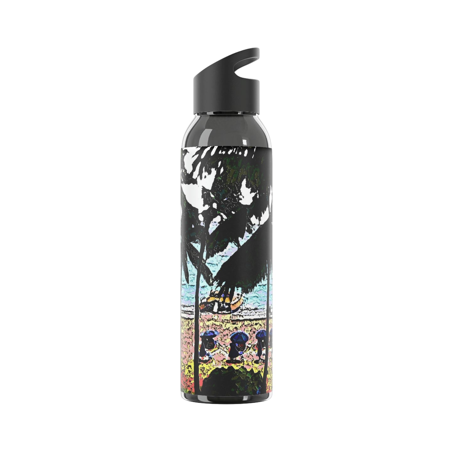 Sky Water Bottle ... "A Beautiful Beach Amongst The Palms" ... The Outrigger Waikiki, Honolulu, Oahu ... Original Works ...