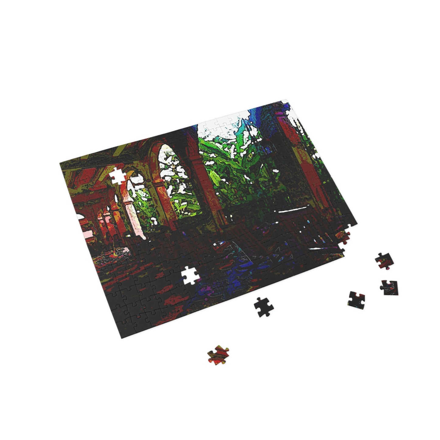 Puzzle (96, 252, 500, 1000-Piece) ... Lanai & Rocking Chairs At: 'The Pink Palace' ... The Royal Hawai'ian ... Honolulu, HI ... '27Oct2014' ... Original Works ...