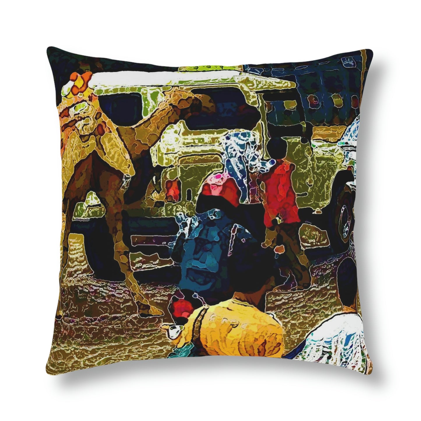 Waterproof Pillows ... "Truckin'-Up-To-Buffalo ... 'Oops - Wrong Country' ... Truckin'-Up-To-New Delll -'E' ... " ... (Delhi, India) ... 5July2007. Original Works ...