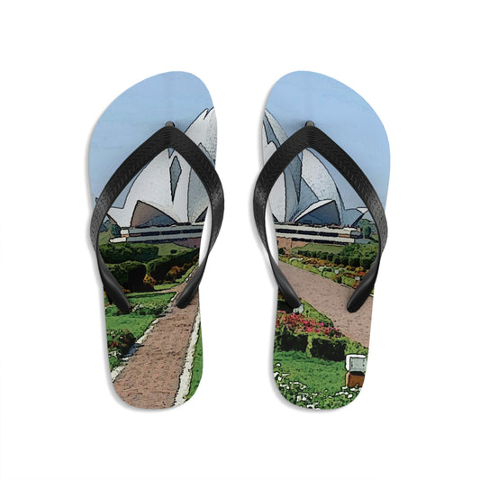 Unisex Flip-Flops ... 'Bahai'i House-Of-Worship' ... "Lotus Temple: Delhi, India, 2008" ... Original Works ...