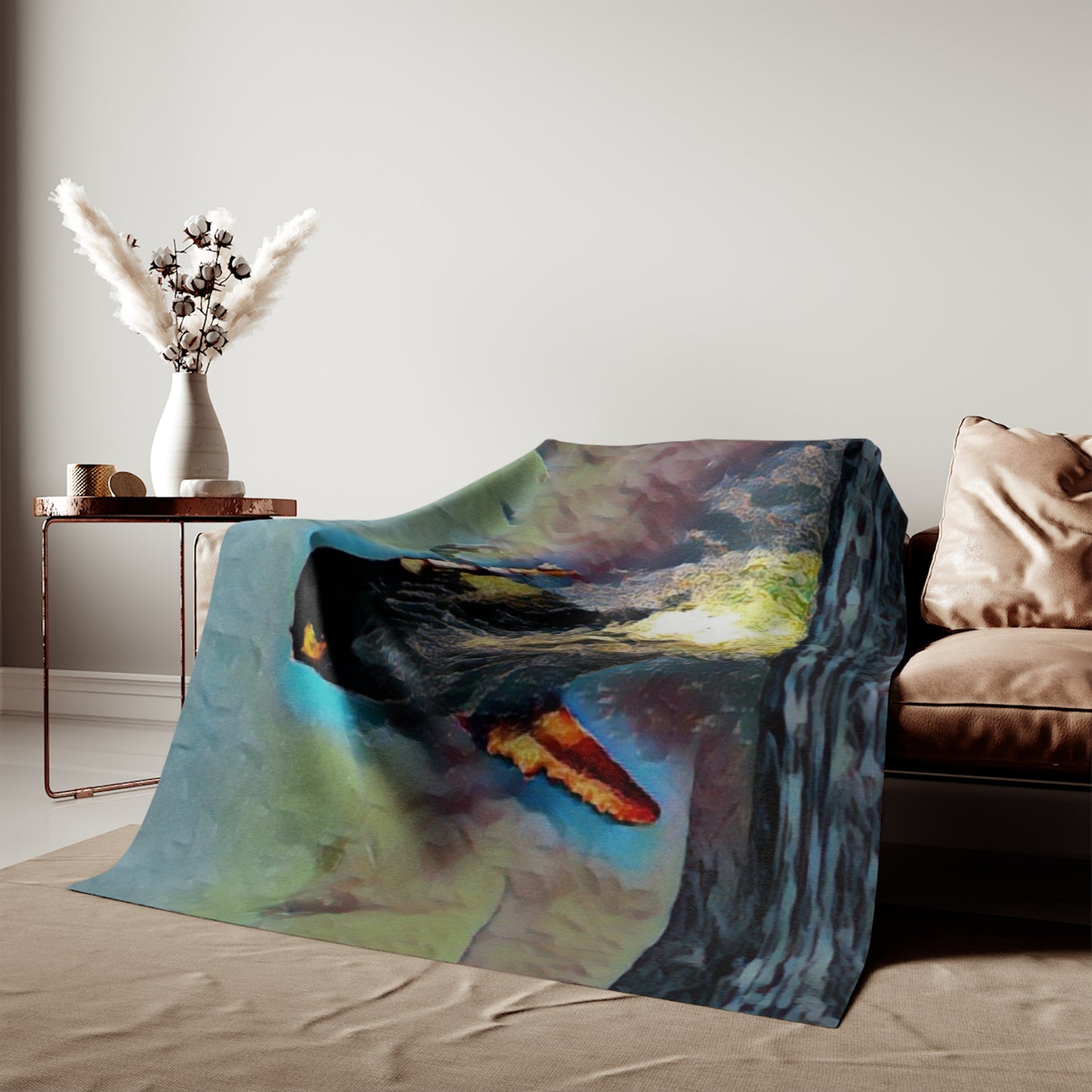 Sweatshirt Blanket ...An Extraordinary Humpback Breach ... 'With Explosive Energy' ... Family Archives (KPH) ... Circa: 21st Century. Maui, HI ... Original Works ...