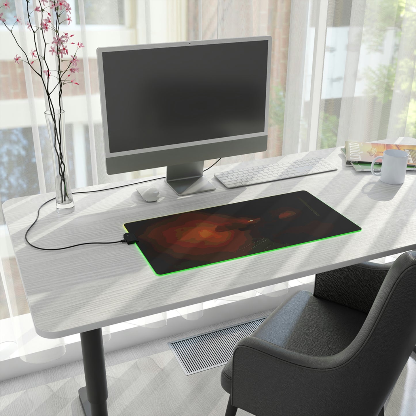 LED Gaming Mouse Pad ... Ruger .357 Magnum Early-Morning-Target-Practice ... 'Circa April 2022' ... Original Works ...