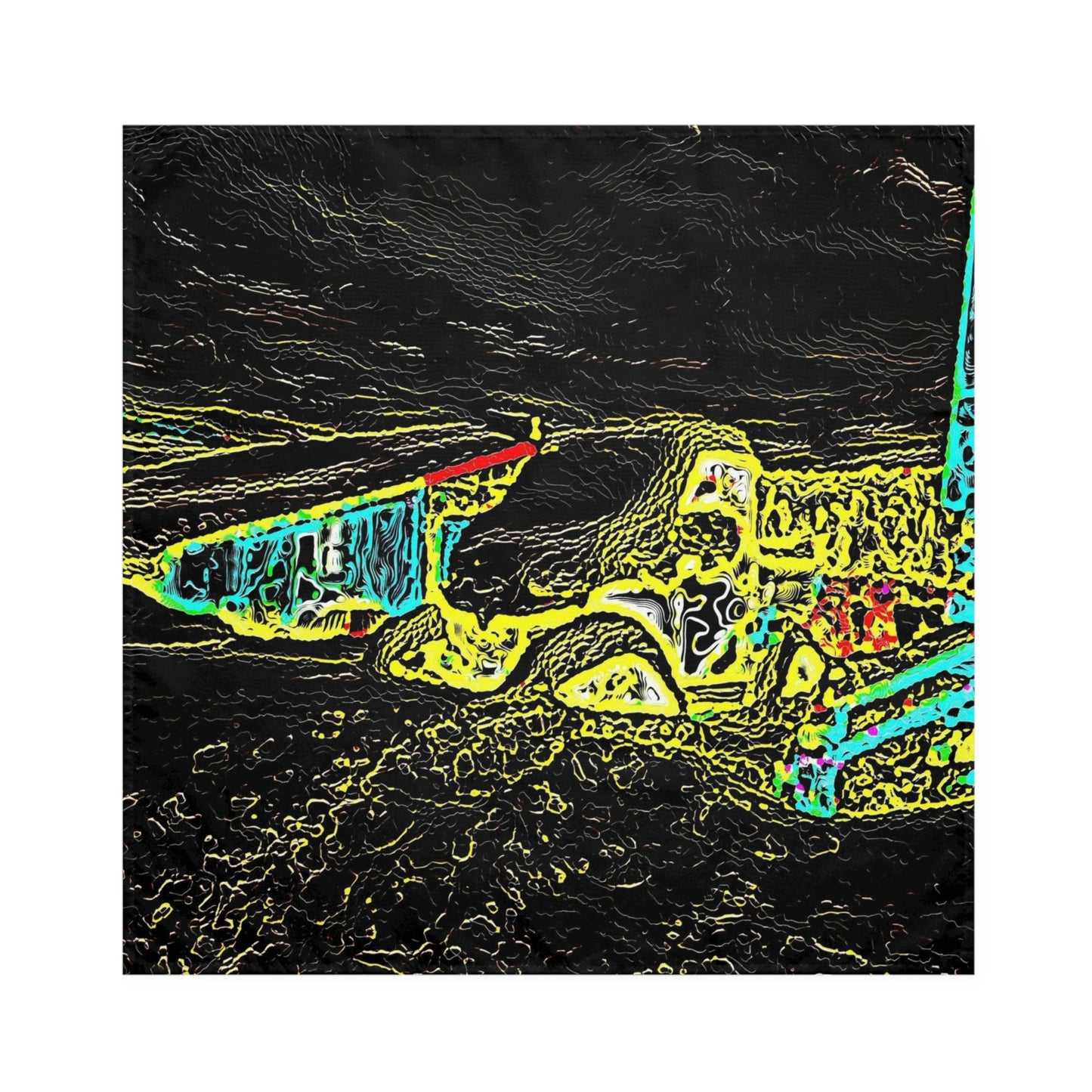 Napkins ... "Snow Vehicle In Snow Storm At-Rest" ... Circa 12Mar23 ... Central Idaho ... 18-Hours Rendering Time: Original Works ...