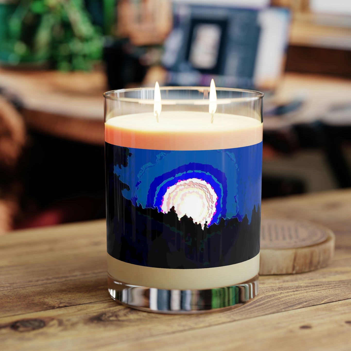 Scented Candle - Full Glass, 11oz ... "The Road Home" ...' Over The River & Through The Woods To? ...' ... Moonscape Near Elk City, Idaho ... Original Works ... 5Jan23 ...