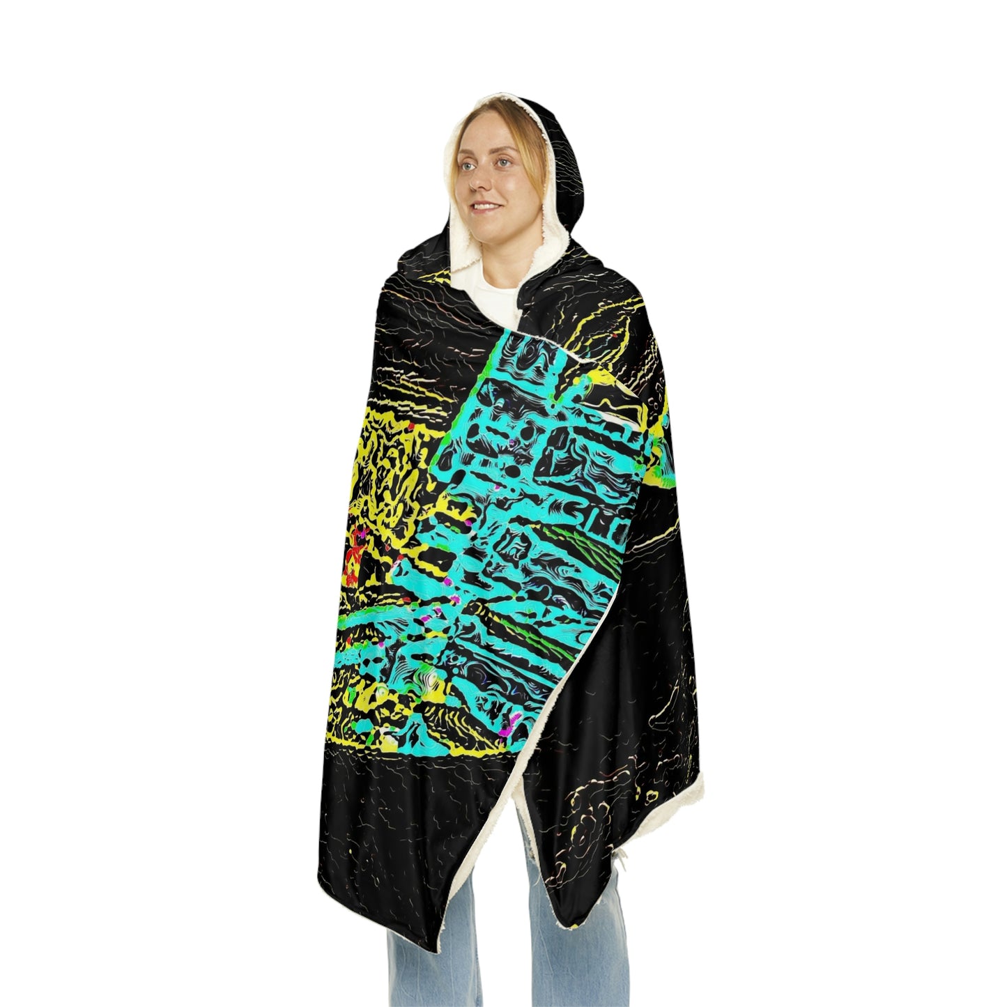 Snuggle Blanket ...  "Snow Vehicle In Snow Storm At-Rest" ... Circa 12Mar23 ... Central Idaho ... 18-Hours Rendering Time: Original Works ...