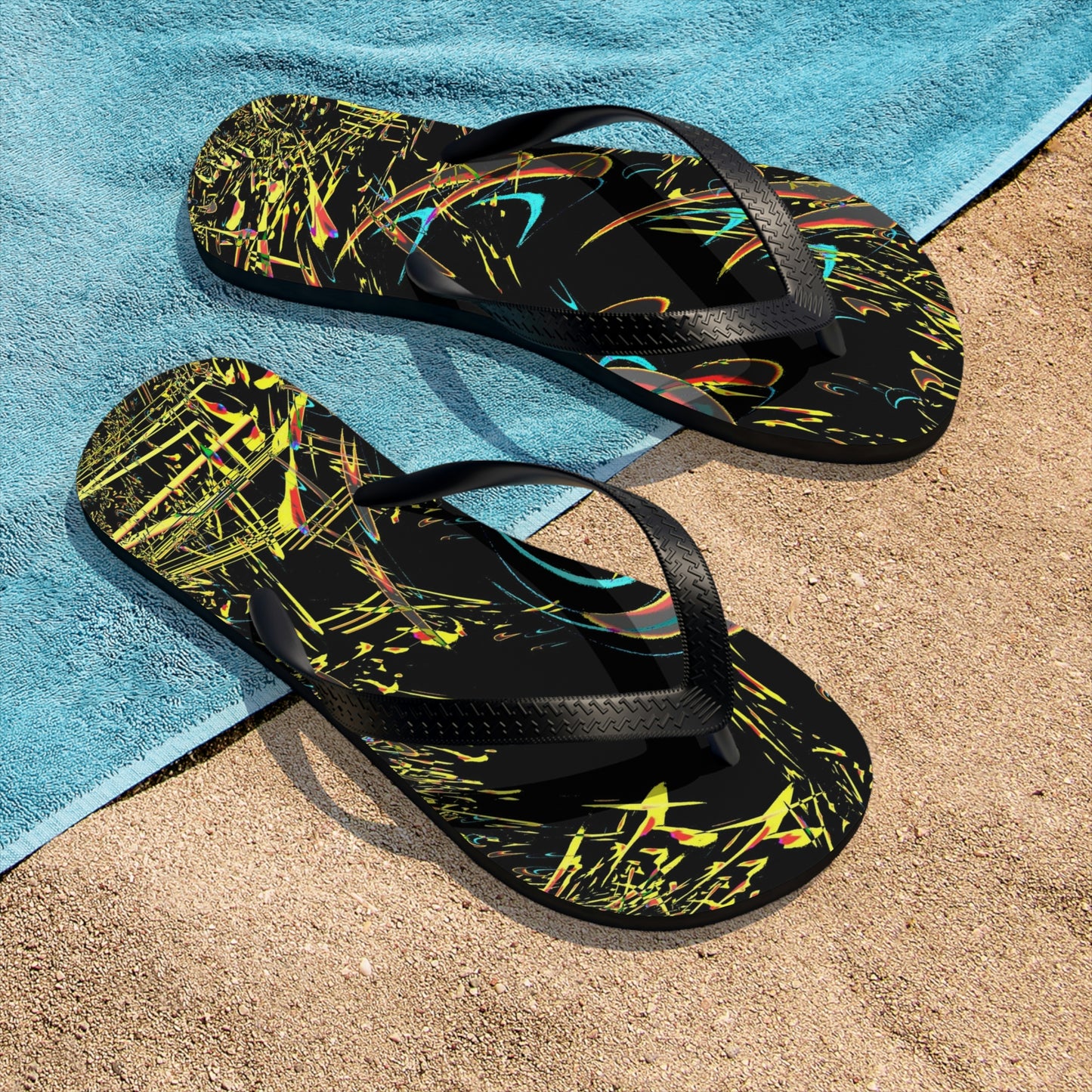 Unisex Flip-Flops ... "Waning Moon" ... Central Idaho ... October 2022 ... Rendering Time: 22 Hours ... Original Works ...