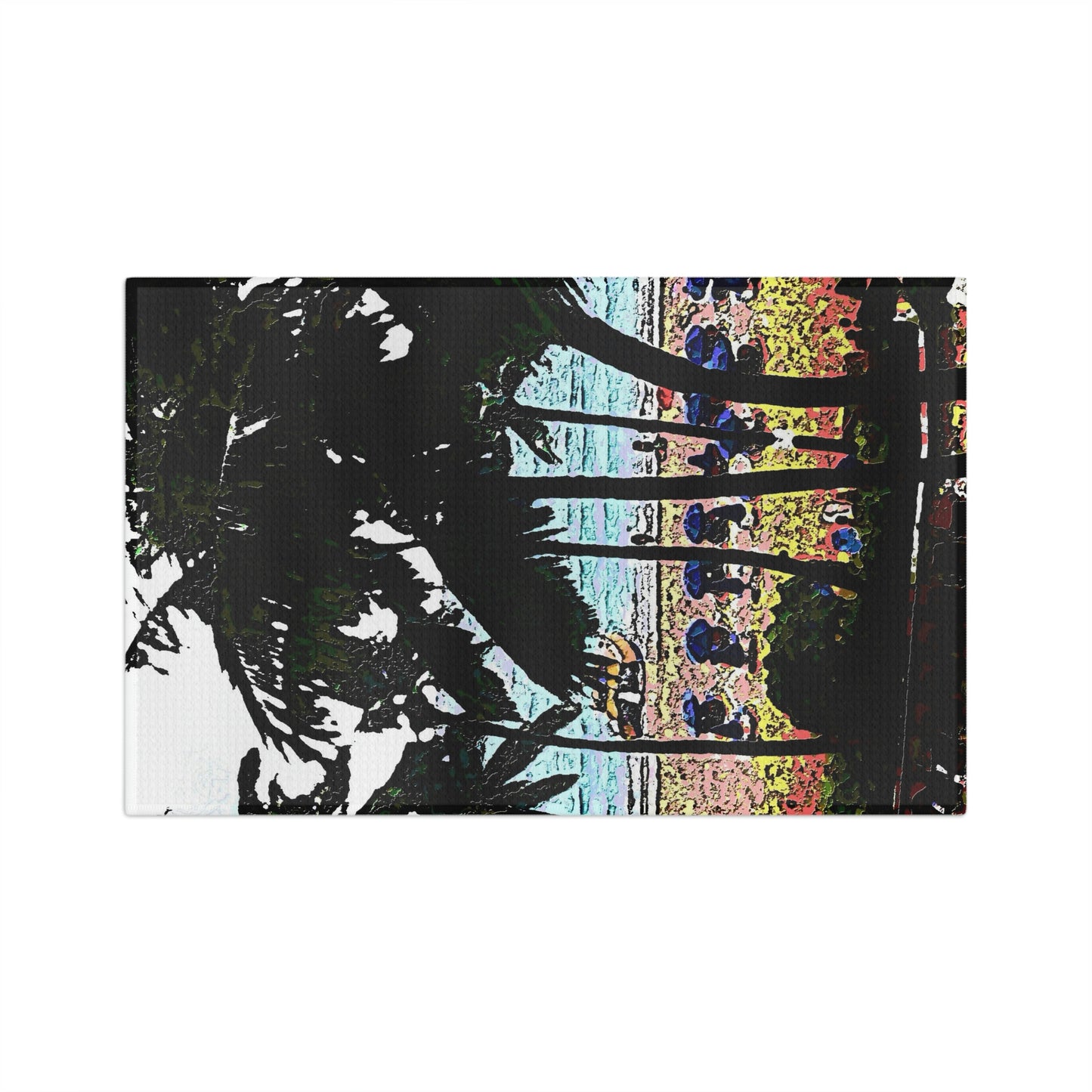 Soft Tea Towel ..."A Beautiful Beach Amongst The Palms" ... The Outrigger Waikiki, Honolulu, Oahu ... Original Works ...