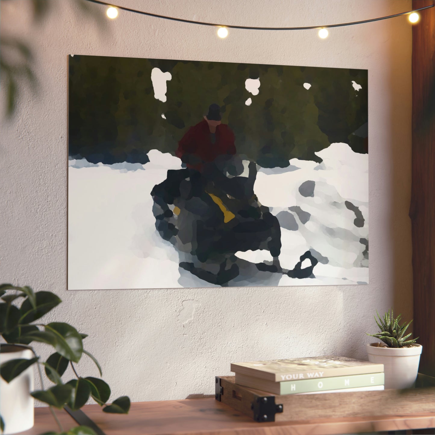 Aluminum Composite Panels ... "Snowmobiling A Mountain Paradise" ... Circa April 2021 ... Original Works ... (Full_Spectrum_Oilification ... )