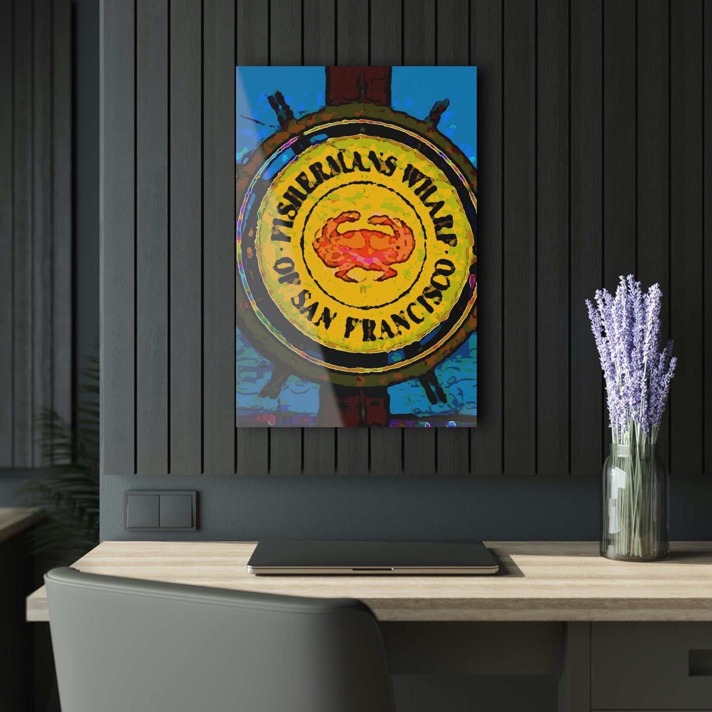 Acrylic Prints (French Cleat Hanging) ...  "No.9 Fishermen's Grotto - Fishermen's Wharf, SF, California" ... Family Archives: 1970's ... Original Works ...