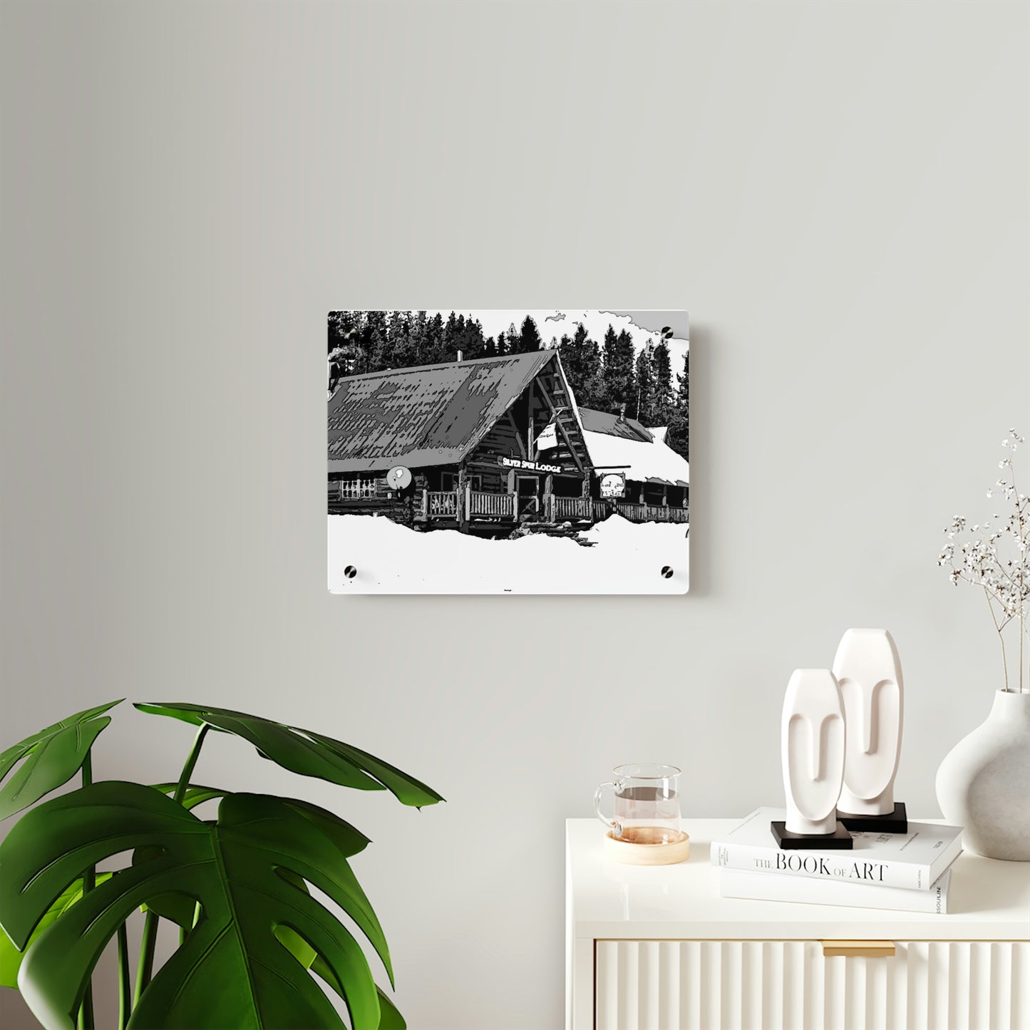 Acrylic Wall Art Panels ... A Beautiful Lodge & Back-Country Outfitter In A Mountain Town ... 'Dixie, Idaho, November 2022' ... Original Works ...