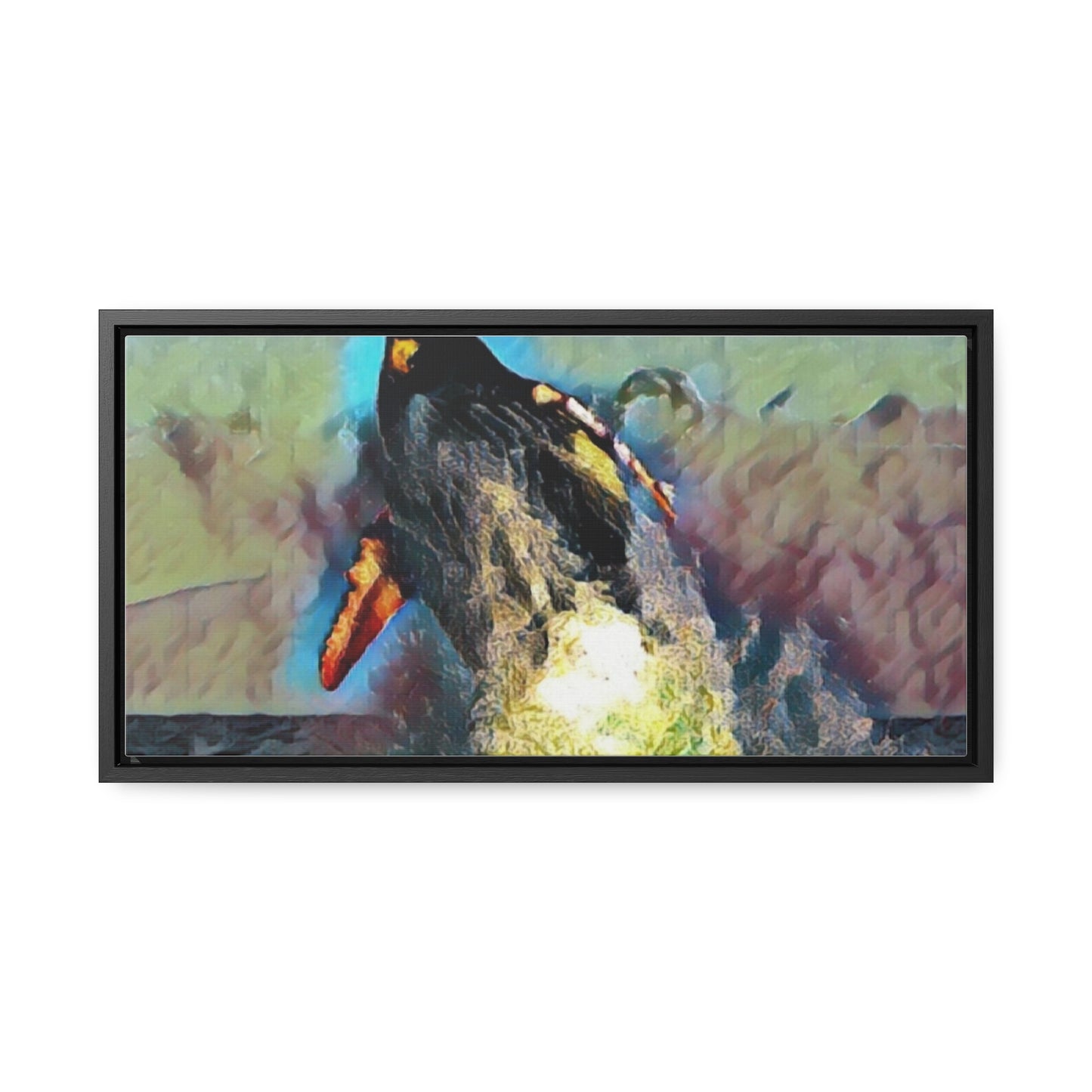 Gallery Canvas Wraps, Horizontal Frame ... An Extraordinary Humpback Breach ... 'With Explosive Energy' ... Family Archives (KPH) ... Circa: 21st Century. Maui, HI ... Original Works ...