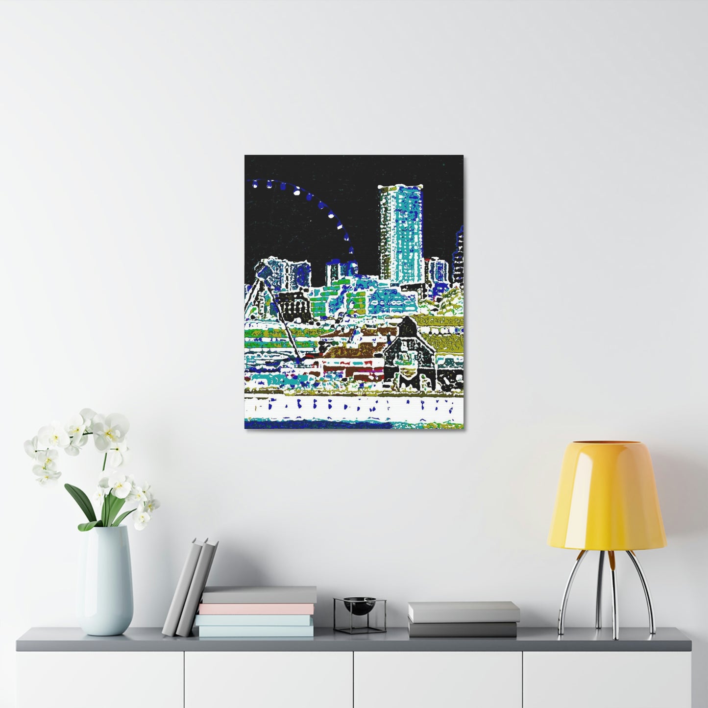 Satin Canvas, Stretched ... That Classic Wheel ... 'Seattle's Wheel' ... & An Old Classic Waterside Vendors ...  'Family Archives' ... Original Works ...