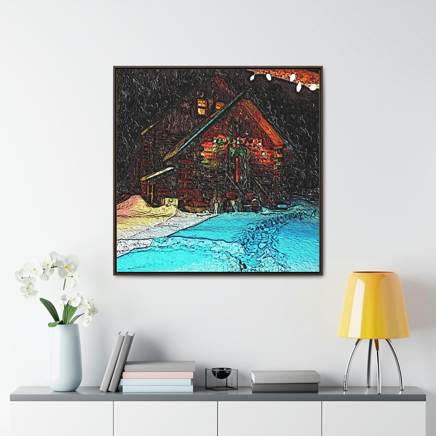 Gallery Canvas Wraps, Square Frame ... A Very Snowy November 2022 ... 'Mountains Of Central Idaho' ... Rhett Creek & Beyond ... Original Works: 10 Hours Rendering Time ...