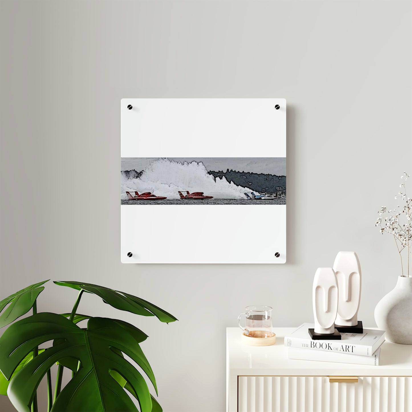 Acrylic Wall Art Panels ... Seattle Columbia Cup On Lake Washington ... "Dave Wilcox Heads For The Win" ... Associate Gift-Photo ... Original Works ...