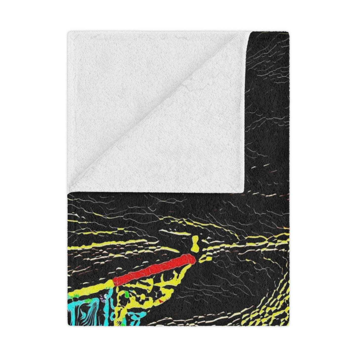 Minky Blanket ...  "Snow Vehicle In Snow Storm At-Rest" ... Circa 12Mar23 ... Central Idaho ... 18-Hours Rendering Time: Original Works ...