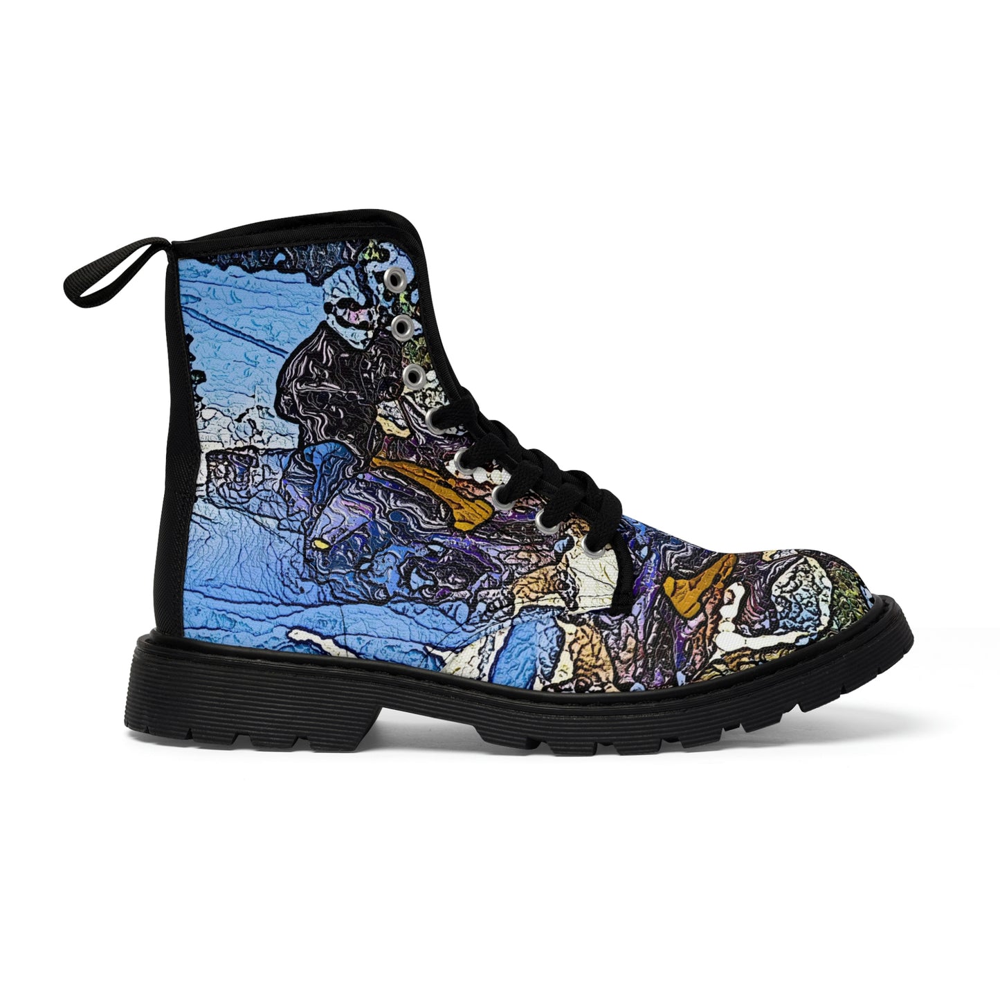 Men's Canvas Boots ... Blasting Through-The-Powder ... 'Central Idaho Mounains ... ' 2Dec22 ...