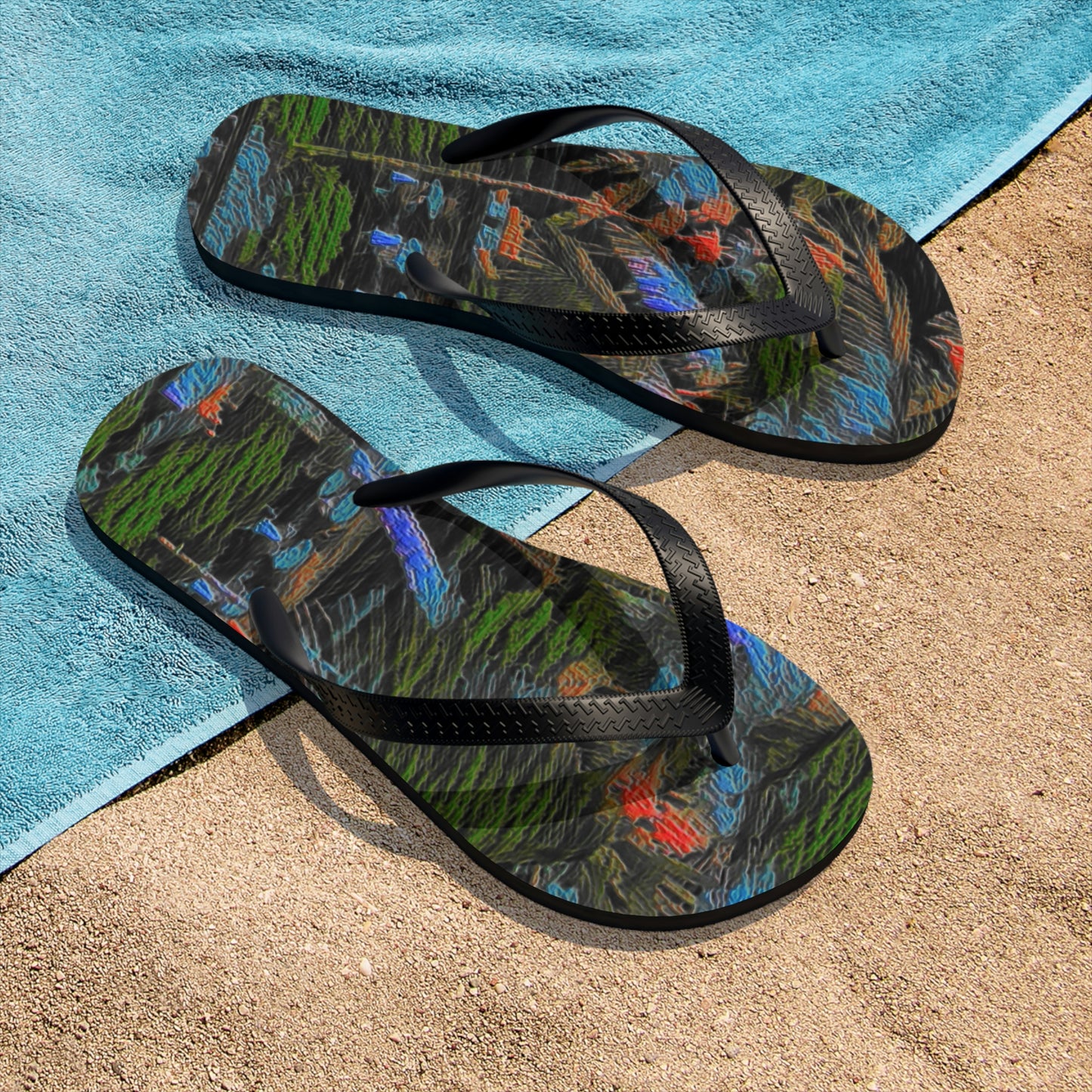 Unisex Flip-Flops ... "The Royal Hawai'ian: Waikiki Beach_Beach" ... Honolulu, HI ... Ocotber 2014 (Halloween) ... Original Works ...