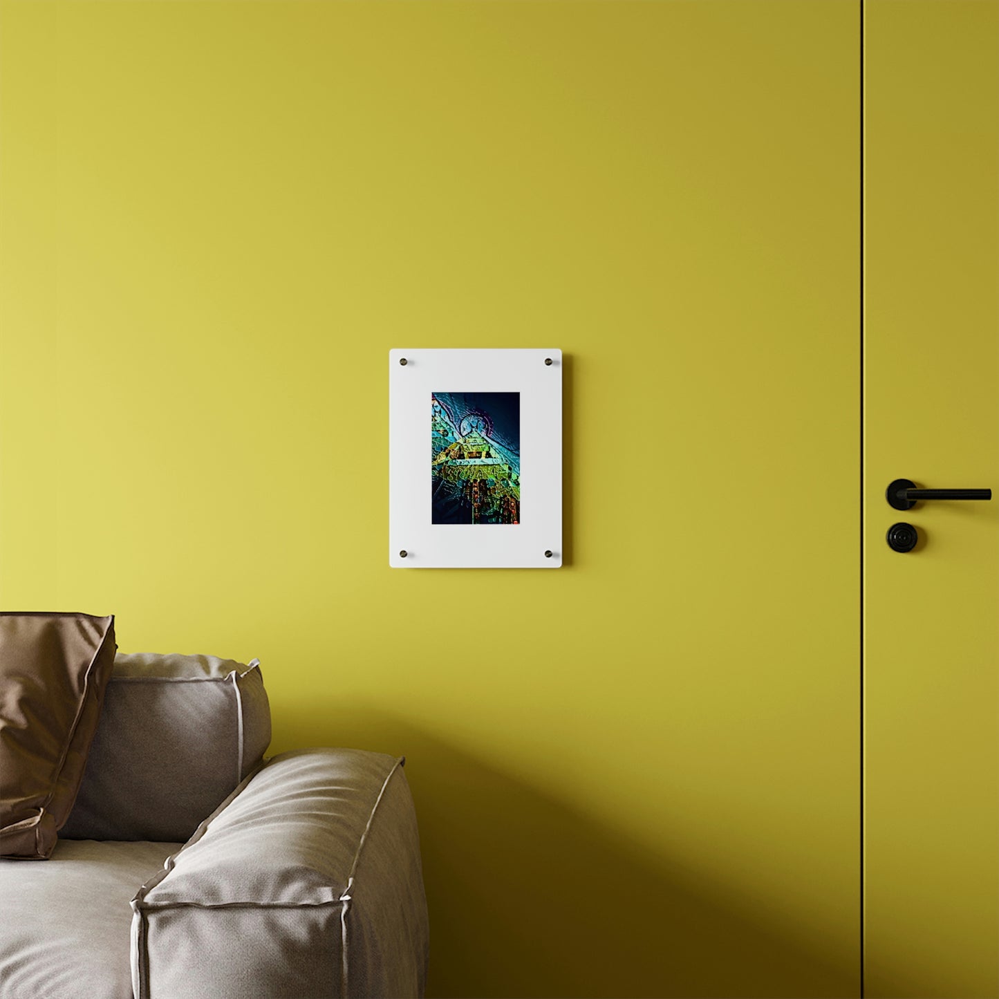 Acrylic Wall Art Panels ... "Seattle's World Fair" ... Below Space Needle 'Looking Up' ... On A Very Rainy Morning (Father's Family Photo). ... Original ...