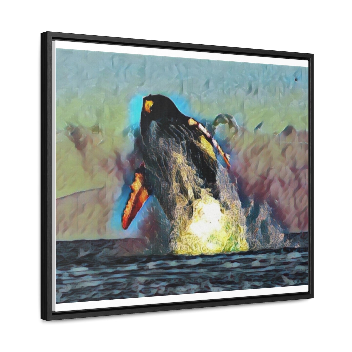 Gallery Canvas Wraps, Horizontal Frame ... An Extraordinary Humpback Breach ... 'With Explosive Energy' ... Family Archives (KPH) ... Circa: 21st Century. Maui, HI ... Original Works ...
