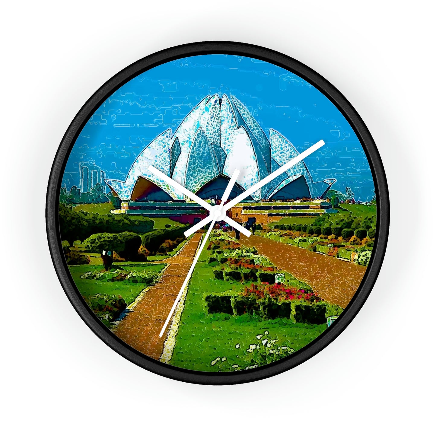 Wall clock ... 'Bahai'i House-Of-Worship' ... "Lotus Temple: Delhi, India, 2008" ... Original Works ...