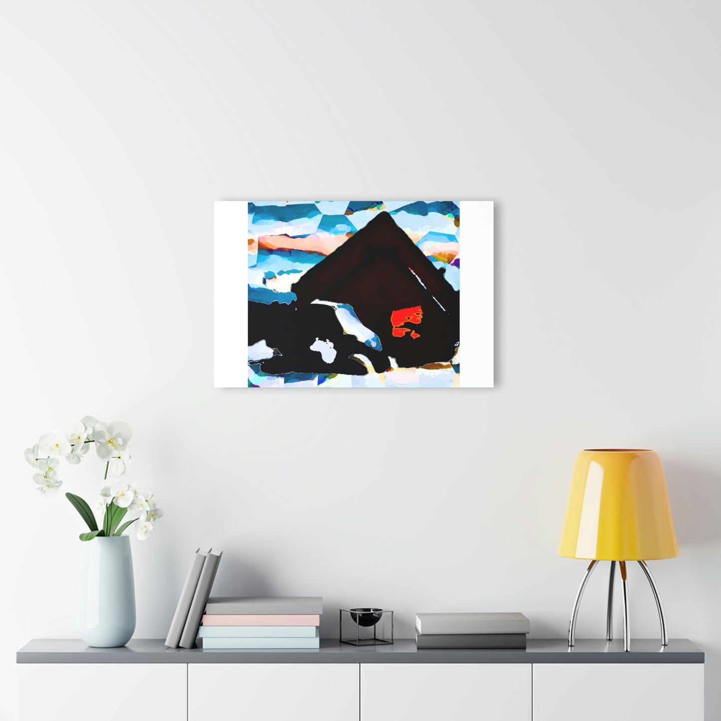 Acrylic Prints (French Cleat Hanging) ... After An Intense Snow Storm ... 'Digging Out' ... A Vehicle & Cabin "In The Mountains" ... March 2023 ... Original Works ...