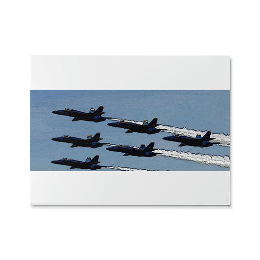 Ceramic Photo Tile ... Seattle Seafair ..."Blue Angels Run Over Lake Washington" ... Circa Mid 1980's ... Dr FJ Holt ... Original Works ...
