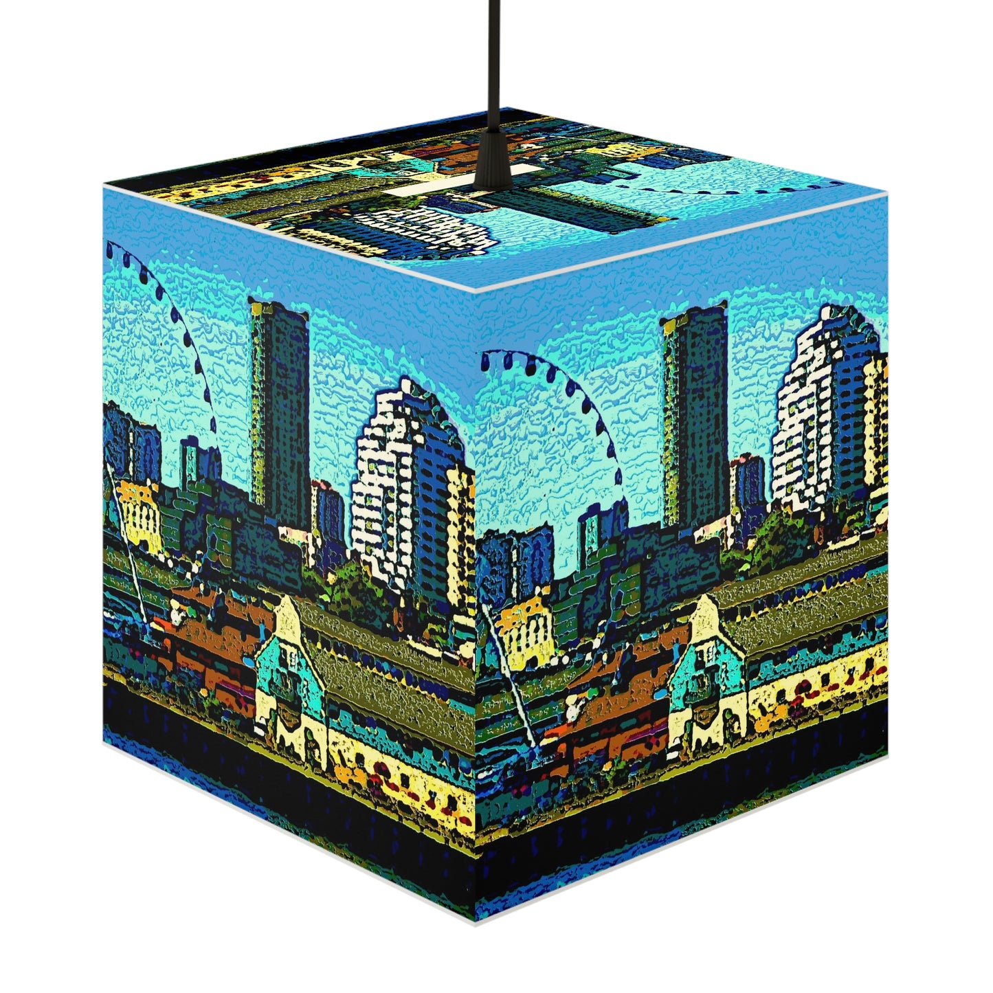 Light Cube Lamp ... That Classic Wheel ... 'Seattle's Wheel' ... & An Old Classic Waterside Vendors ...  'Family Archives' ... Original Works ...
