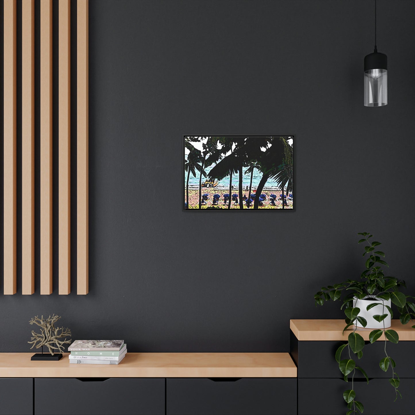 Gallery Canvas Wraps, Horizontal Frame ... "A Beautiful Beach Amongst The Palms" ... The Outrigger Waikiki, Honolulu, Oahu ... Original Works ...