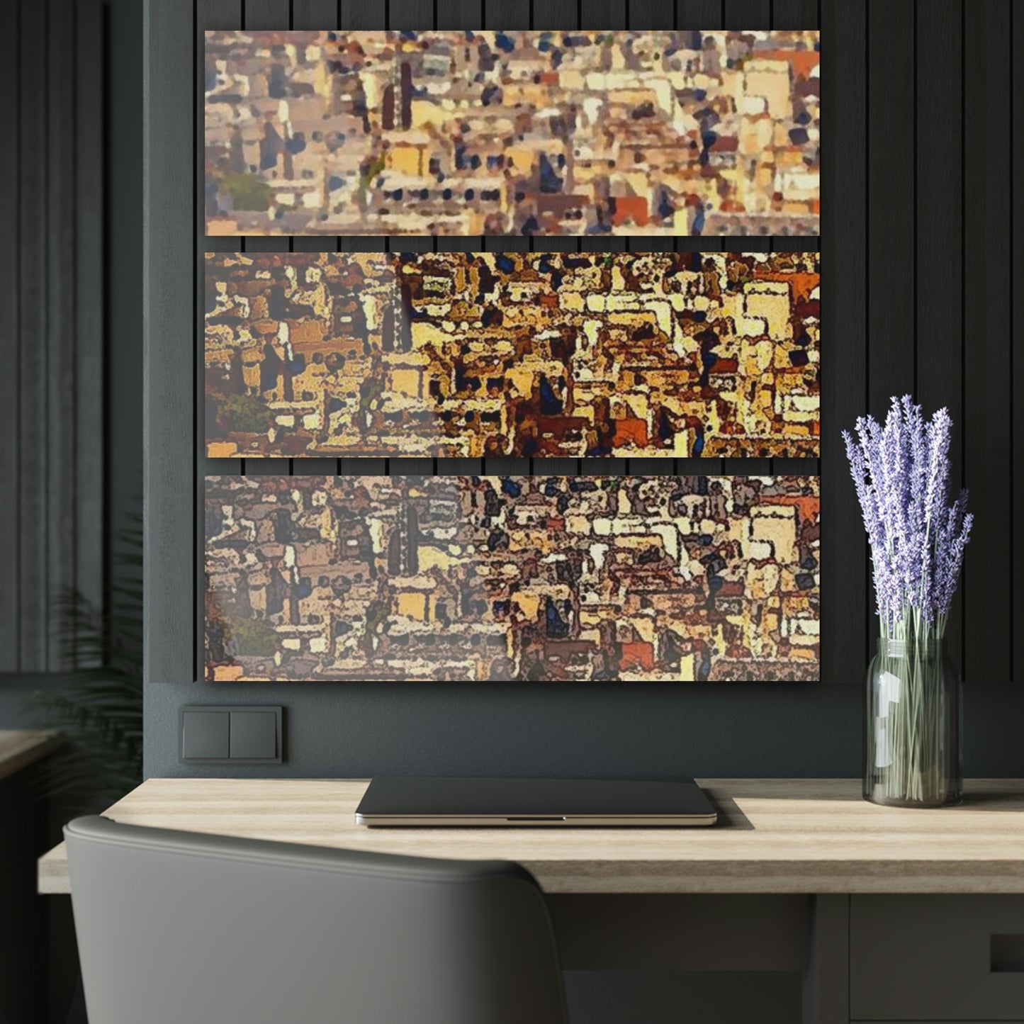 Acrylic Prints (Triptych) ... Au Paris ... "Along The River Seine" ... Barbara Joan Bonnel-Holt: 1972 ... Original Works ...