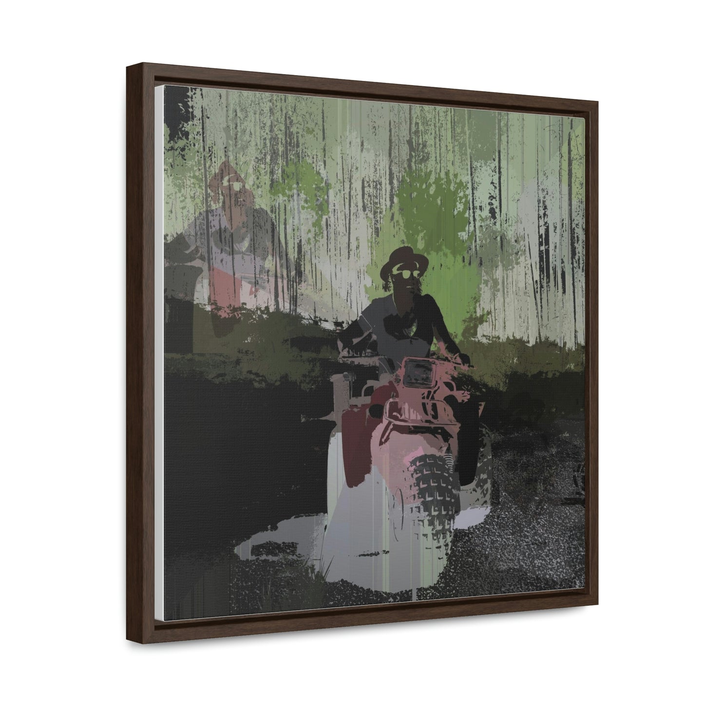 Gallery Canvas Wraps, Square Frame ...  3-Wheeln' N' Groovin The Mountain Roads ... Central Idaho ... Original Works ...