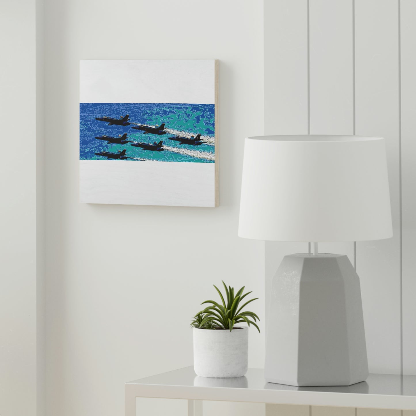 Wood Canvas ... Seattle Seafair ..."Blue Angels Run Over Lake Washington" ... Circa Mid 1980's ... Dr FJ Holt ... Original Works ...