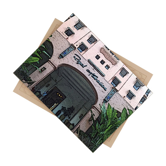 Ceramic Photo Tile ...  "La Grande Entree" At: 'The Pink Palace' ... The Royal Hawai'ian ... Honolulu, HI ... '27Oct2014' ... Original Works ...