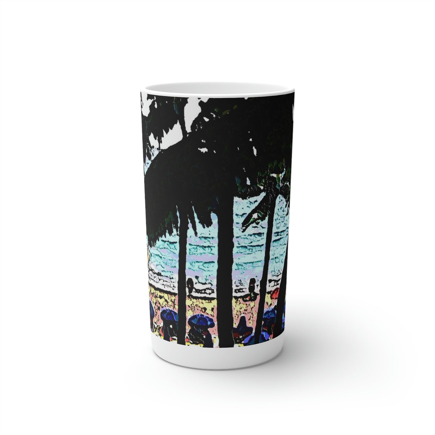 Conical Coffee Mugs (3oz, 8oz, 12oz) ... "A Beautiful Beach Amongst The Palms" ... The Outrigger Waikiki, Honolulu, Oahu ... Original Works ...