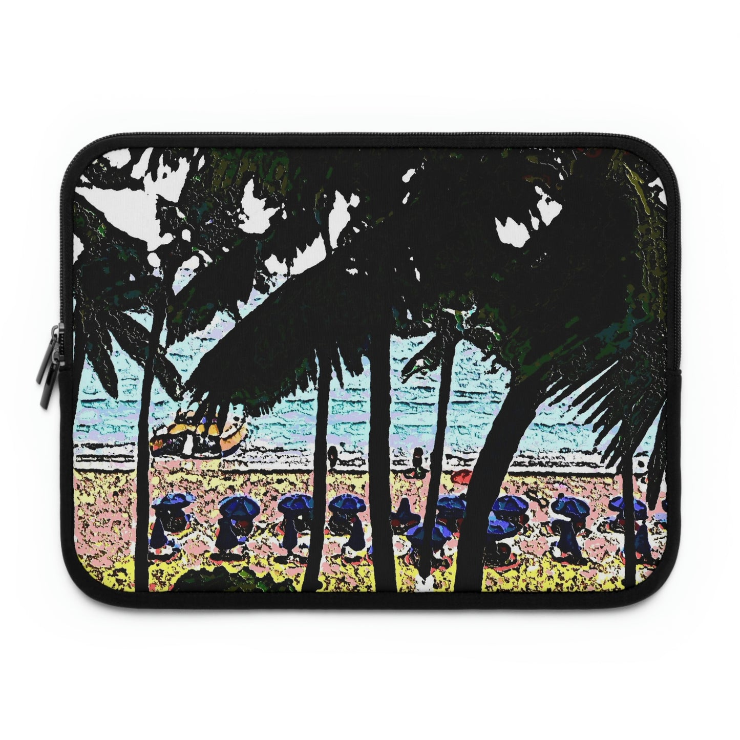 Laptop Sleeve ... "A Beautiful Beach Amongst The Palms" ... The Outrigger Waikiki, Honolulu, Oahu ... Original Works ...