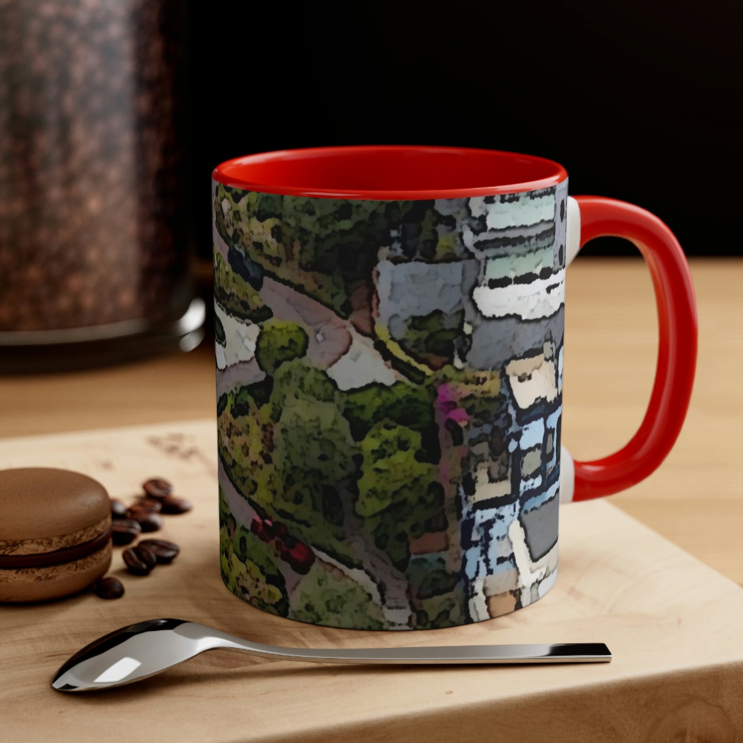 Accent Coffee Mug, 11oz ... A Crazy Street ... 'Eight Winding Curve-Switchbacks' ... "Lombard Street, San Francisco, CA' ... Family Archives: 1970's ... Original Works ...