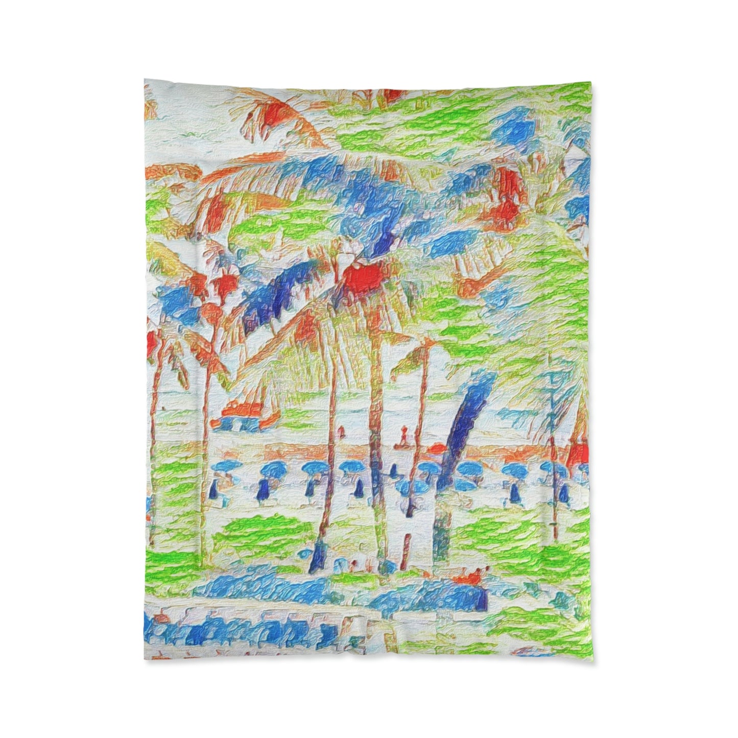 Comforter ... "The Royal Hawai'ian: Waikiki Beach_Beach" ... Honolulu, HI ... October 2014 (Halloween) ... Original Works ...
