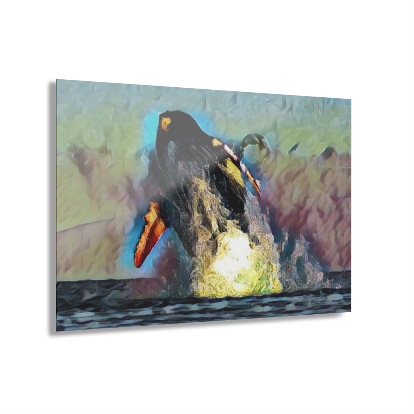 Acrylic Prints (French Cleat Hanging) ... An Extraordinary Humpback Breach ... 'With Explosive Energy' ... Family Archives (KPH) ... Circa: 21st Century. Maui, HI ... Original Works ...