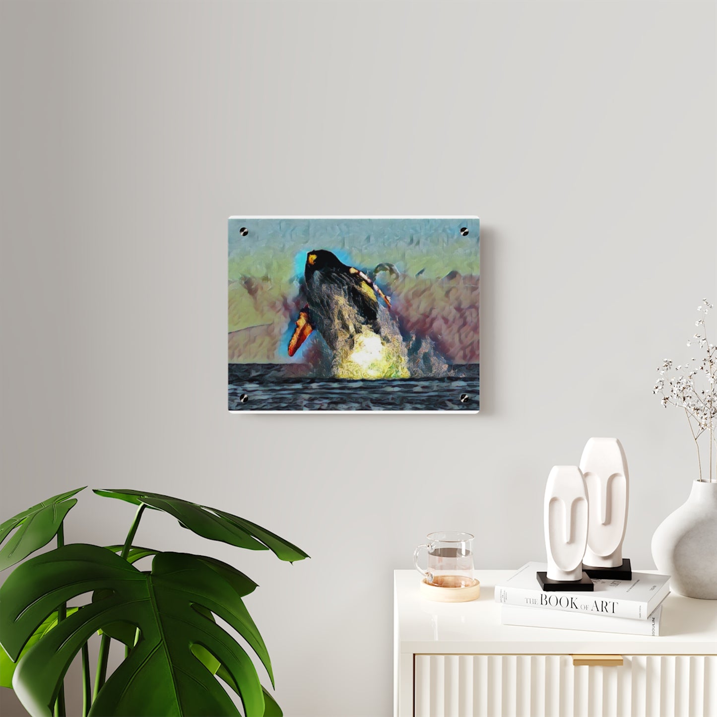 Acrylic Wall Art Panels ... An Extraordinary Humpback Breach ... 'With Explosive Energy' ... Family Archives (KPH) ... Circa: 21st Century. Maui, HI ... Original Works ...